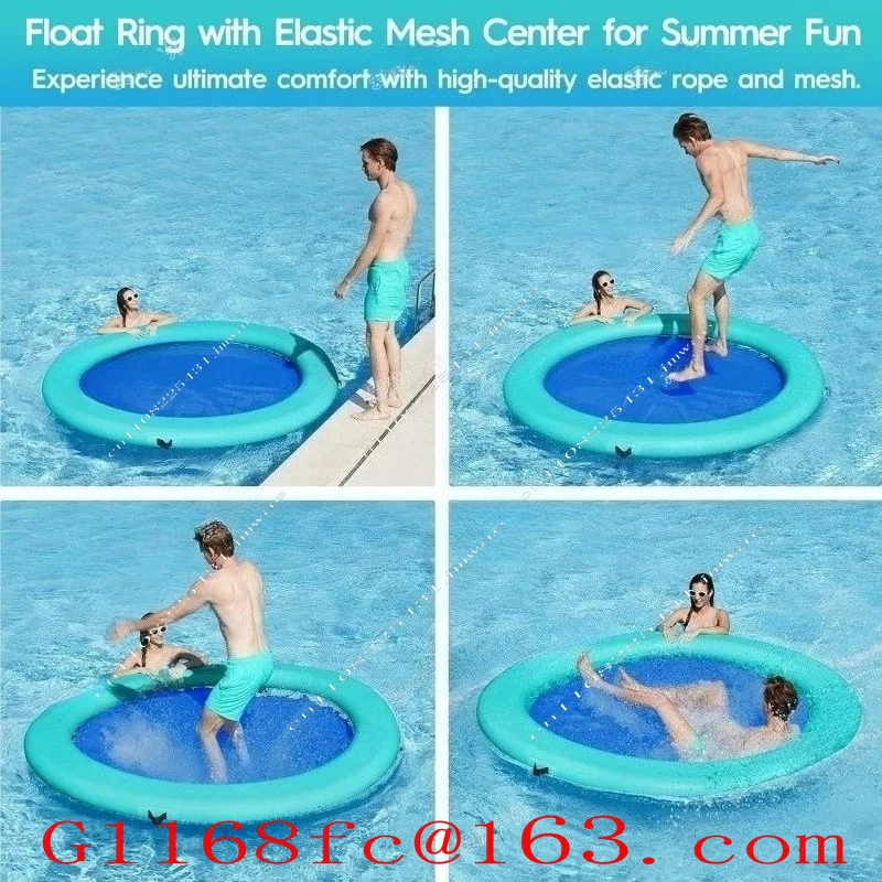 Water Hammock Inflatable Floating Platform Circular Swimming Pool Anti Drowning Floating Board