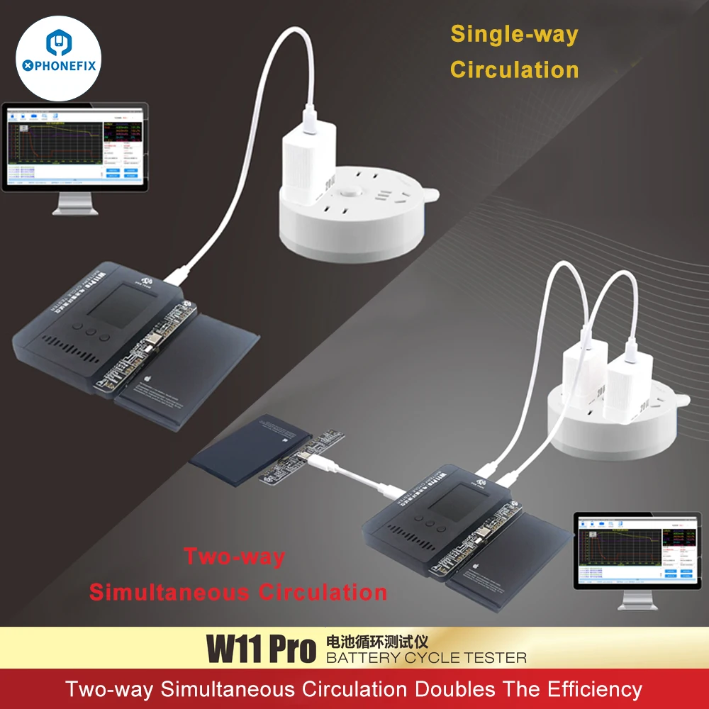เครื่องมือซ่อมแซมแบตเตอรี่ W11มืออาชีพสำหรับ IP8-14/โปร/พลัส/โปรแมกซ์แก้ไขข้อผิดพลาดข้อความสุขภาพแบตเตอรี่เครื่องมืออ่านข้อมูล