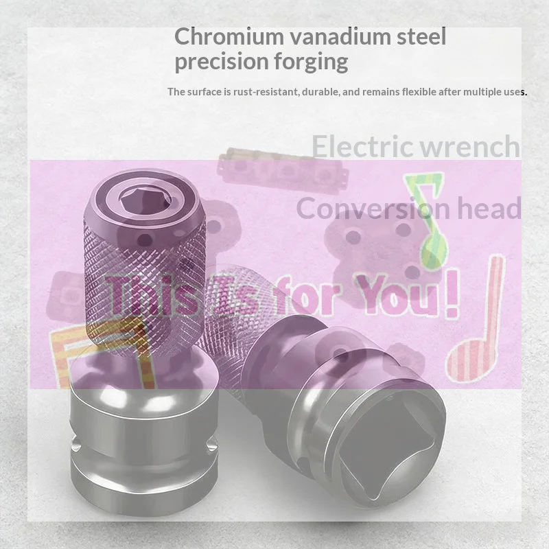 Adaptador de Chave de Impacto para Furadeira 1/2 para 1/4, Conversor Hexagonal, Suporte de Extensão para Bits para Chave Elétrica e Ferramentas Elétri