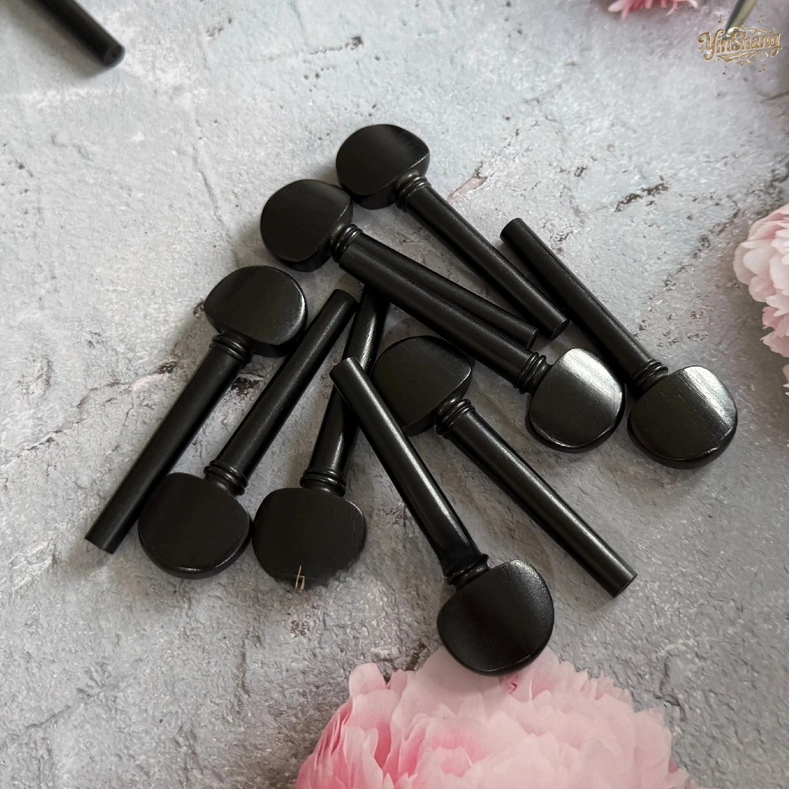 

40pcs High-Quality Ebony Violin Tuning Pegs 4/4 Full Size Professional Grade Violin Parts And Accessories