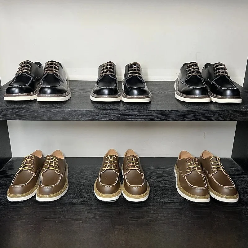 

Handcrafted Low-Top Casual Shoes Mad Cowhide Boots Retro American Style Workwear Low Help Leisure Footwear