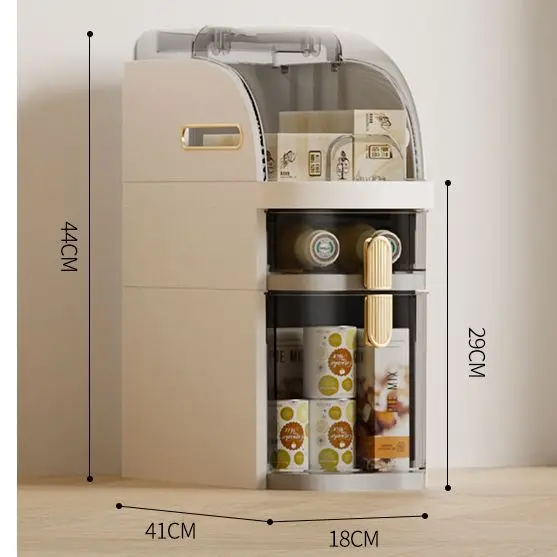 Large-capacity Kitchen Locker New Multi-layer Partition Moisture-proof, Dustproof, Seasoning Storage Made Of PP Plastic