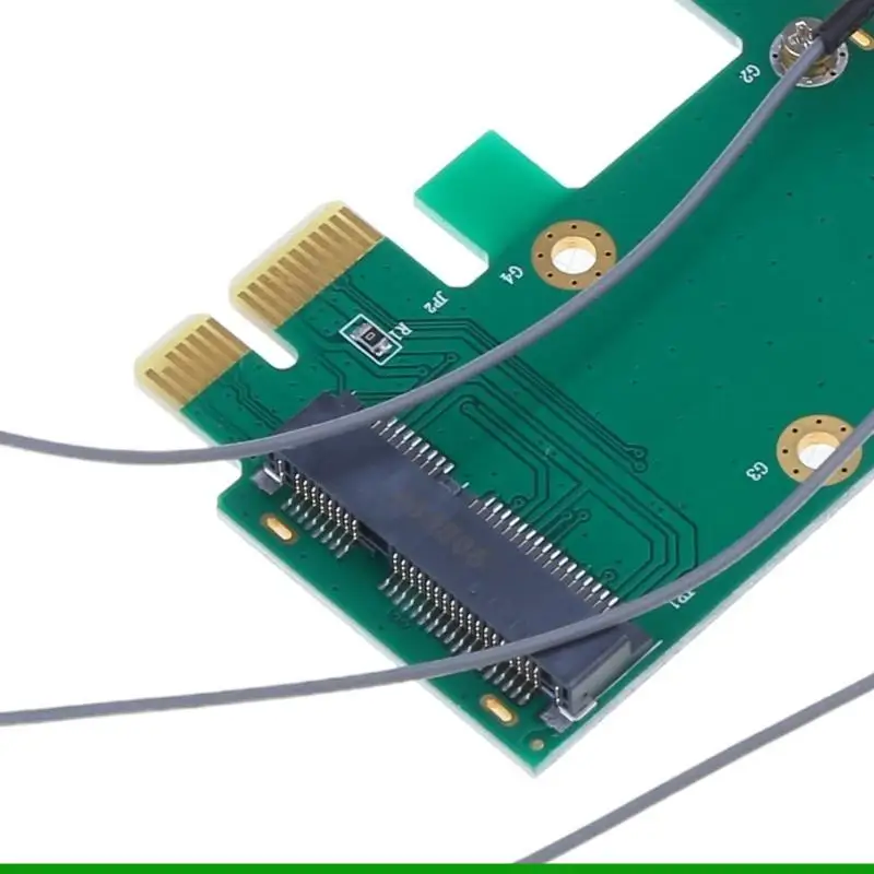 U55C Wireless WiFi Card Mini PCI-Express PCI-E to PCI-E 1X Desktop Adapter with 3 Antenna for Computer
