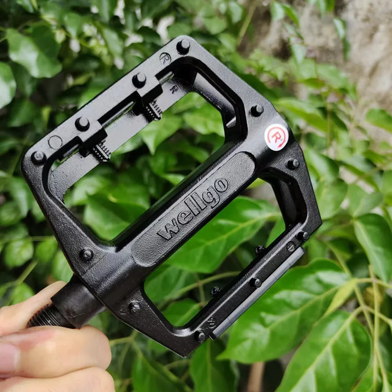 MTB WELLGO Double DU-VB087 Pedal Mountain Bike Bearing pedals Bicycle Anti-skid Treadle Accessories Aluminum Alloy Parts