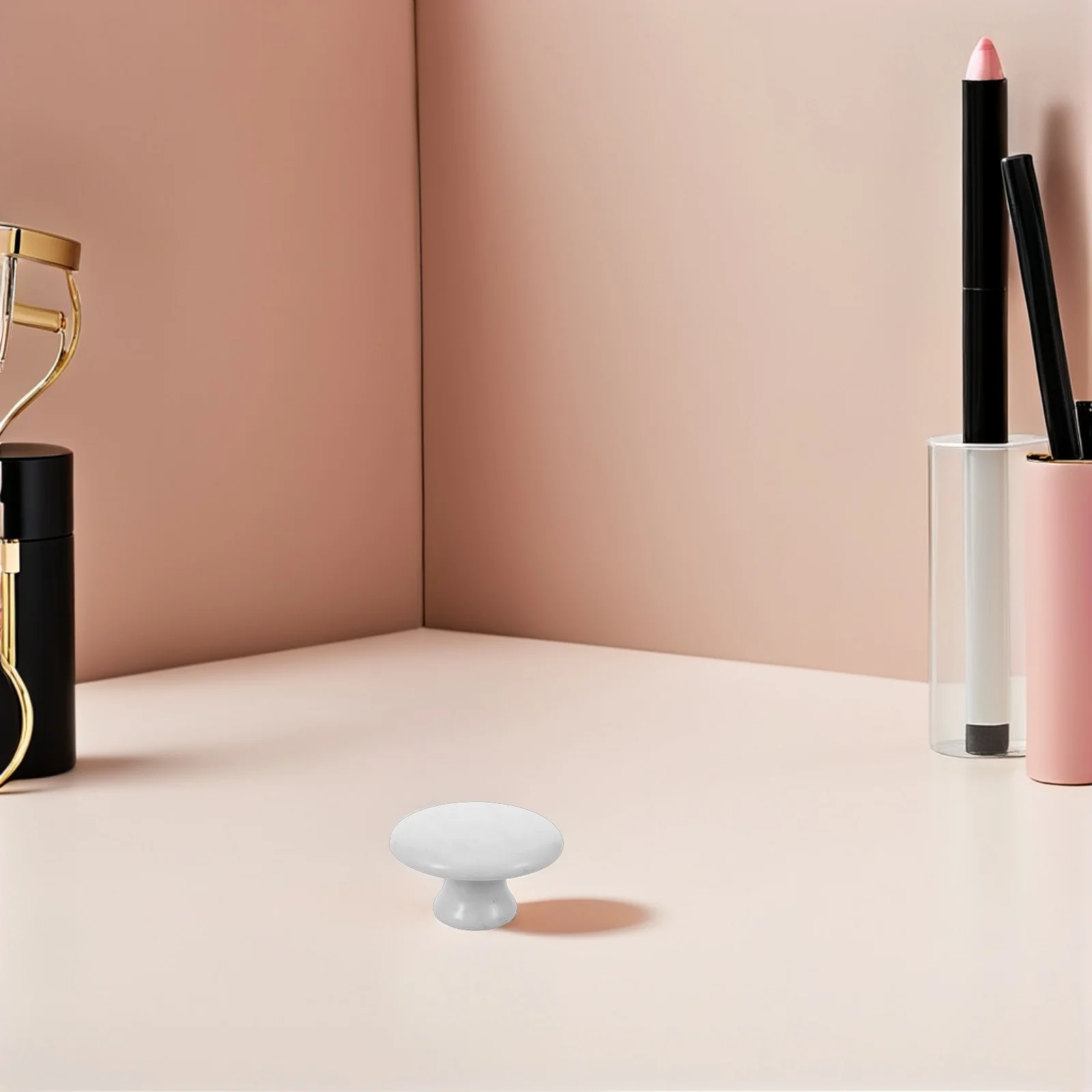 Rodillo de masaje Facial de Jade, seta blanca, piedra masajeadora caliente fría para esculpir el cuerpo y la cara, herramienta Gua Sha, Ritual de belleza para el cuidado de la piel