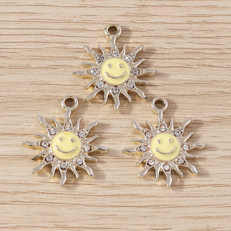 Tusember 10 Stück Bunte Strass-Kristall-Sonnenanhänger für Ohrringe, Halsketten, Handgemachter Modeschmuck, Zubehör – Detail 7