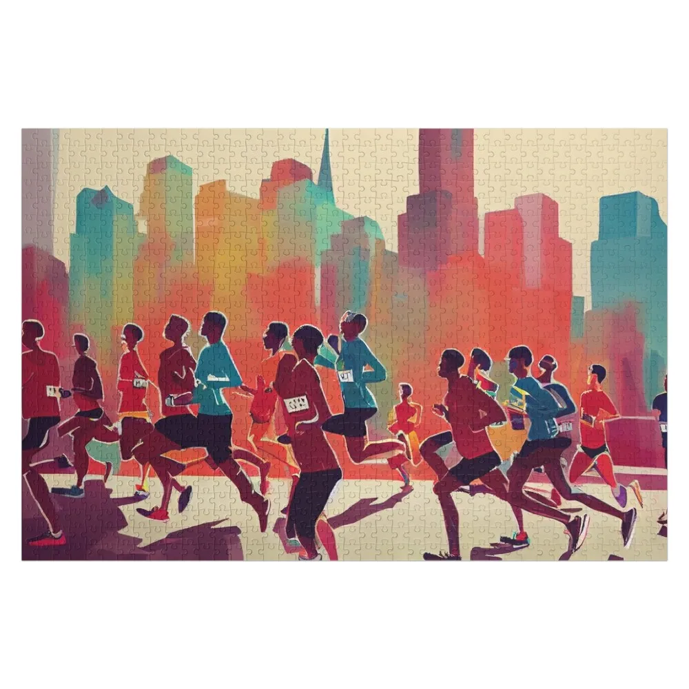 

City Marathon Jigsaw Puzzle Anime For Children Puzzle