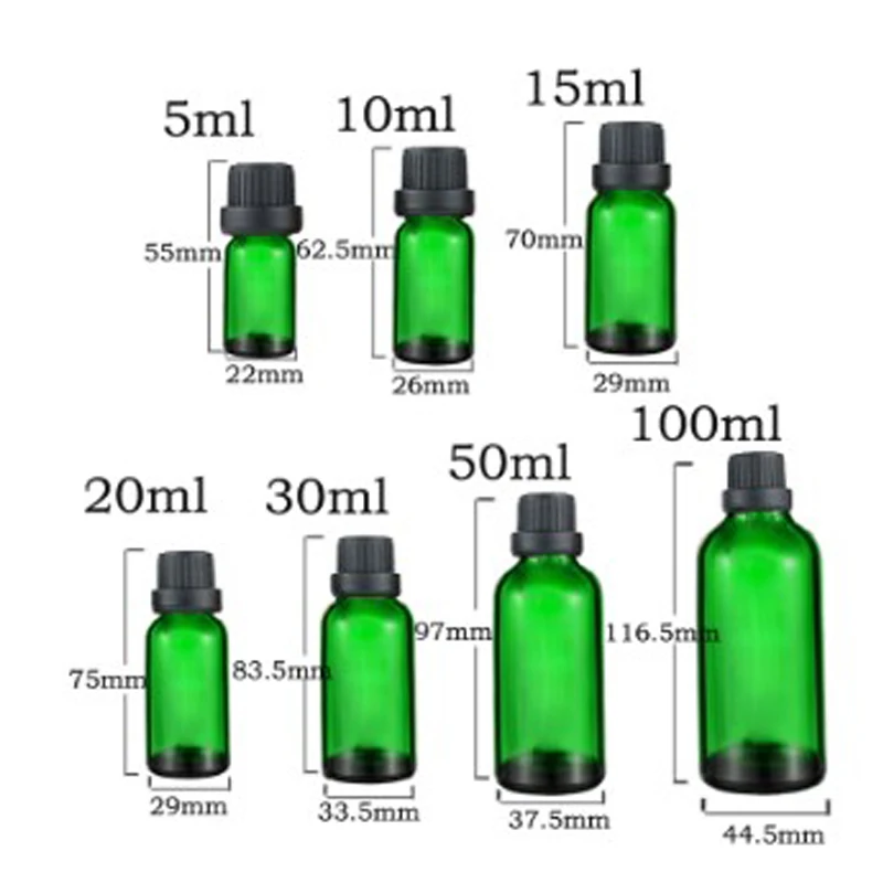 6Pcs Glass Eyedropper Bottles 5ml-30ml Empty Portable Refilled Travel Essential Oil Sample Vial For Perfume Lotion Aromatherapy