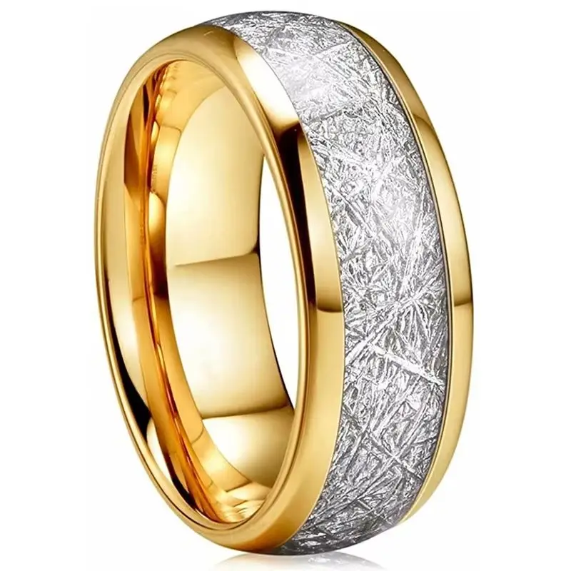 

Classic Men's Stainless Steel Jewelry Ring, Carbon Fiber Inlay Anti-Grain Stone, Fashion Jewelry Accessories