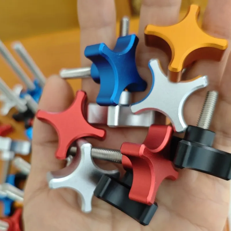 M6 M8 Aluminum Star Plum Bakelite Hand Tighten Thumb Screws Handle Bolt Hand Knob Tightening Screw Bolts view 5