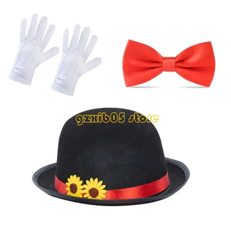 C9GE Conjunto disfraz mago Carnivel con sombrero, accesorios disfraz para espectáculo mágico, ropa fiesta
