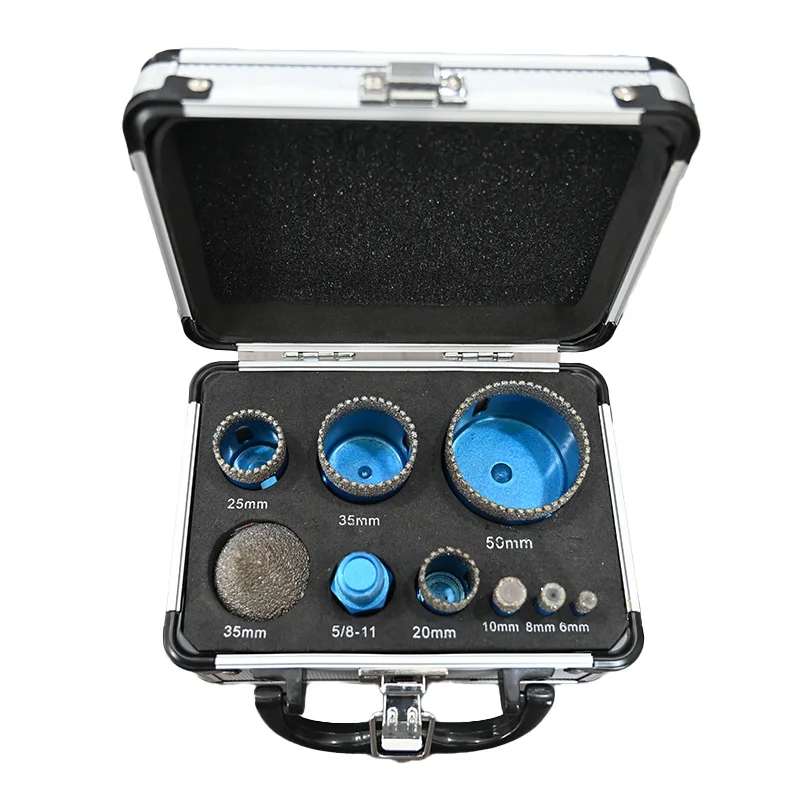 

Diamond Drill Bit Set for Ceramic Tile Marble Granite Vacuum Brazed Core Drill Bit 6mm Diameter Hole Saw Brazed Opener Core Bit
