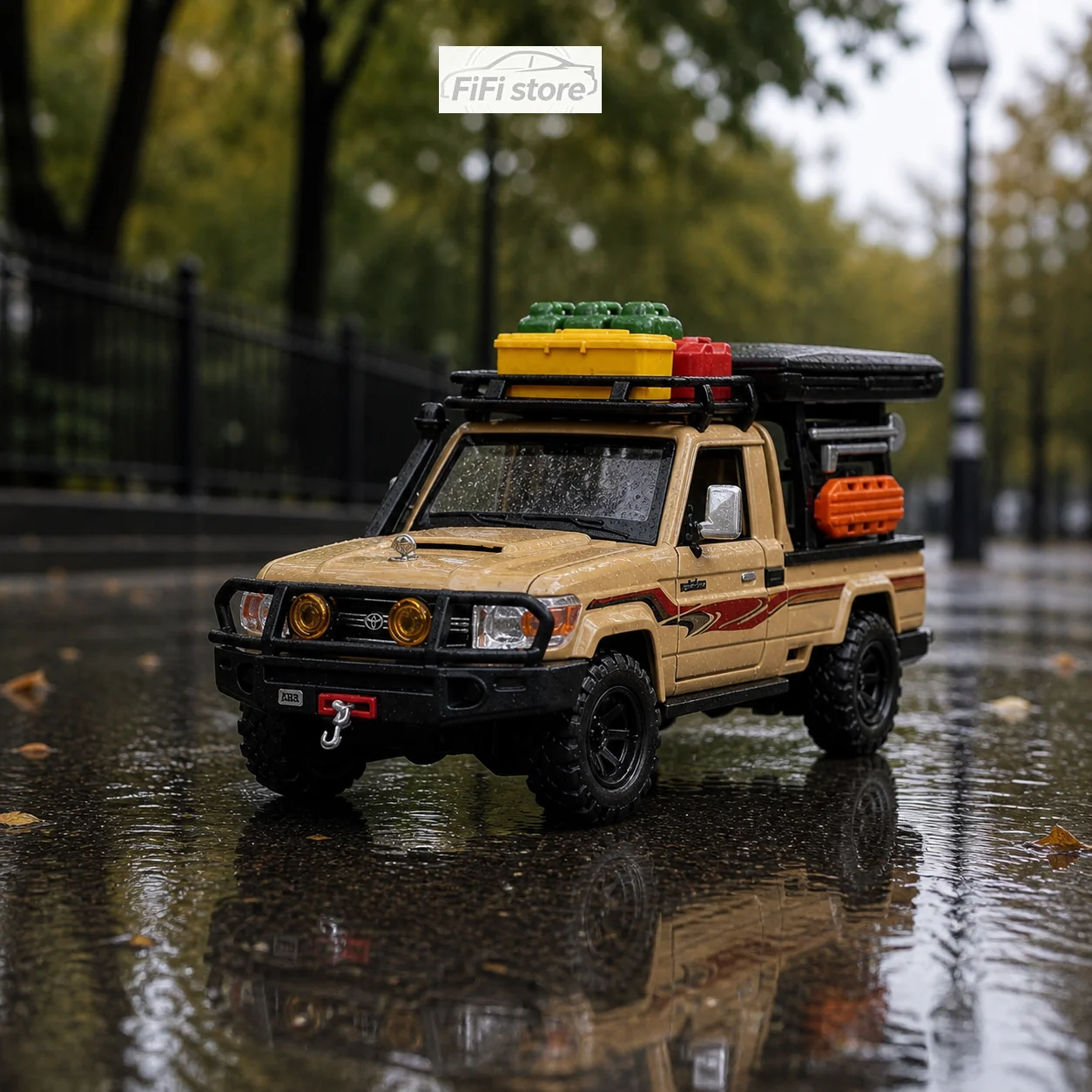 

1:32 Toyota LC79 Alloy Retro Off-road Car Model, Light & Openable Doors Design, Decorative Toy for Kids and Boyfriend Birthday