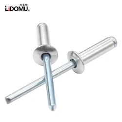 50pcs Aluminium Steel Blind Rivet Dome Head Aluminum 2.4-6.4mm Blind Rivets