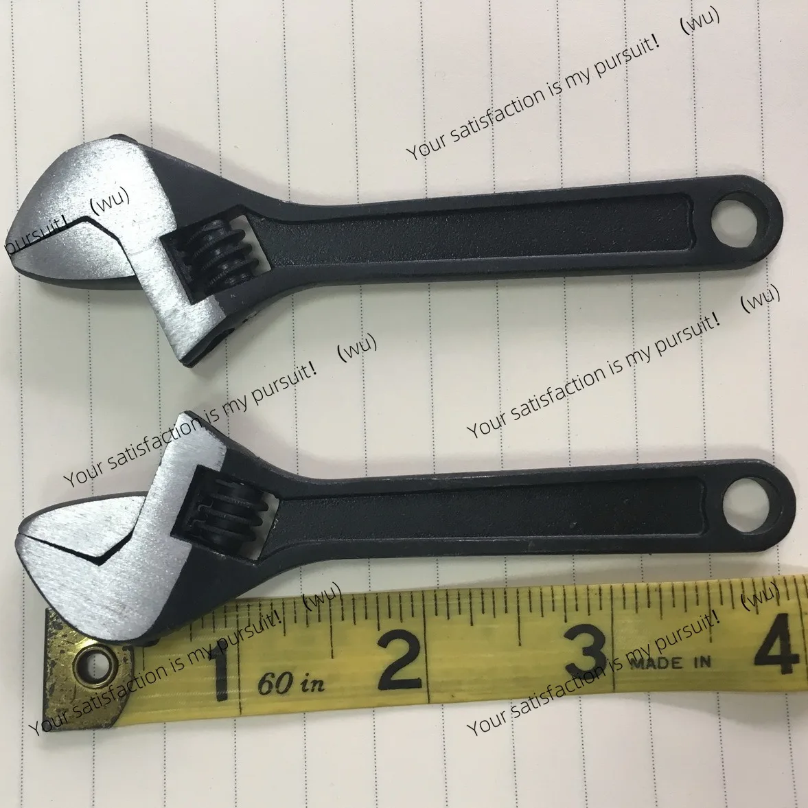 For 4 Inch 100mm Thickened Adjustable Wrench, Black Phosphating Anti-rust, Labor-saving Multi-function Spanner