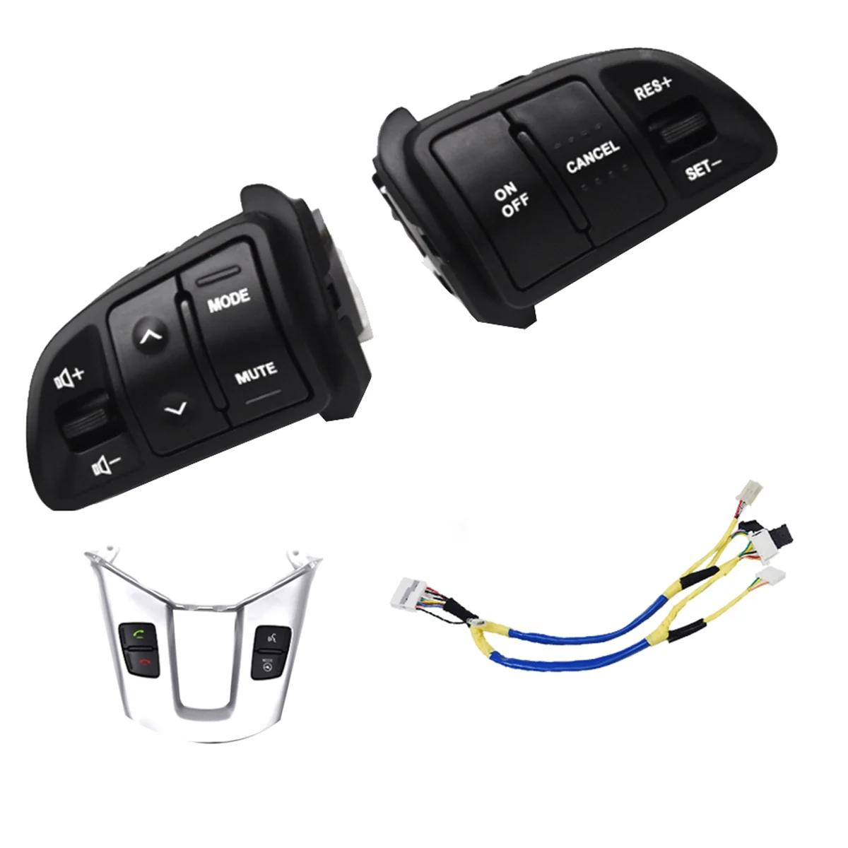 

A42P-Car Steering Wheel Button Bluetooth Audio Volume Speed Cruise Control Switch Frame for KIA Sportage 2011-2016