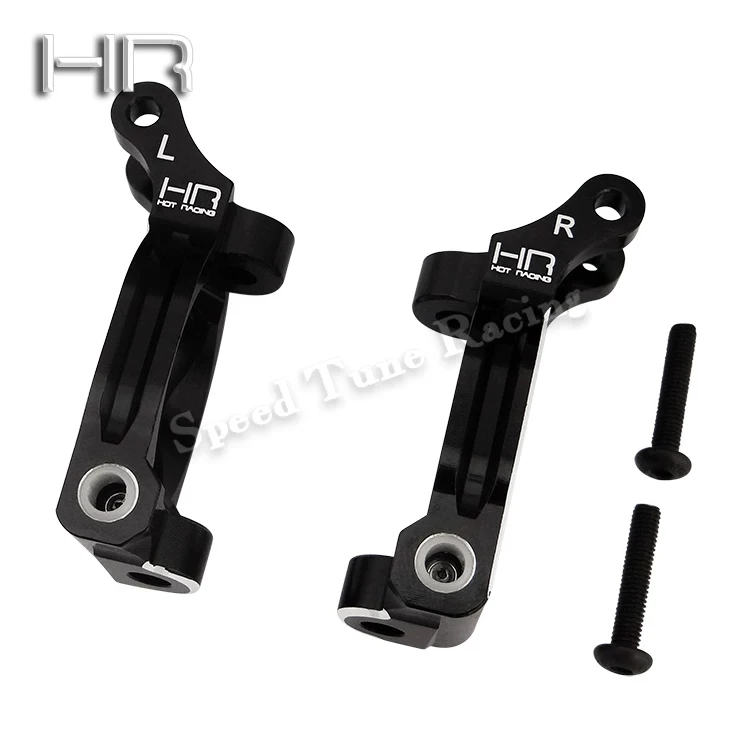 Hot Racing Aluminum Front Caster Blocks C-Hubs Black R/L Replace LOS234012 for Losi Rock Rey​