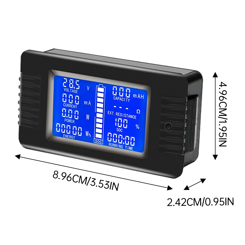 PZEM-015 100A 100A Digital Battery Tester Ammeter Voltmeter Power Meter Power Capacity Residual Power Tester With Shunt