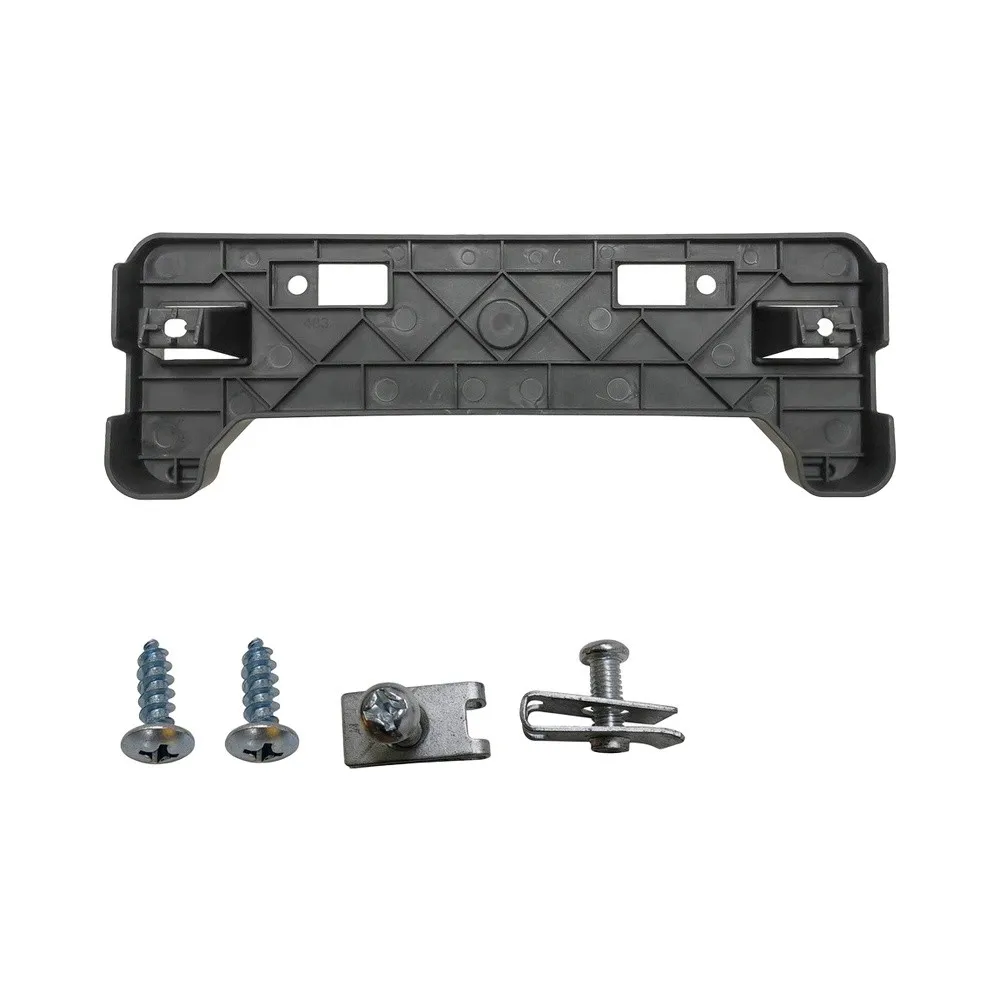 Blakc Plastic OEM Part Number 521140E130 Front License Plate Bracket W/ Mounting Hardware For Toyota Highlander 2017-2019