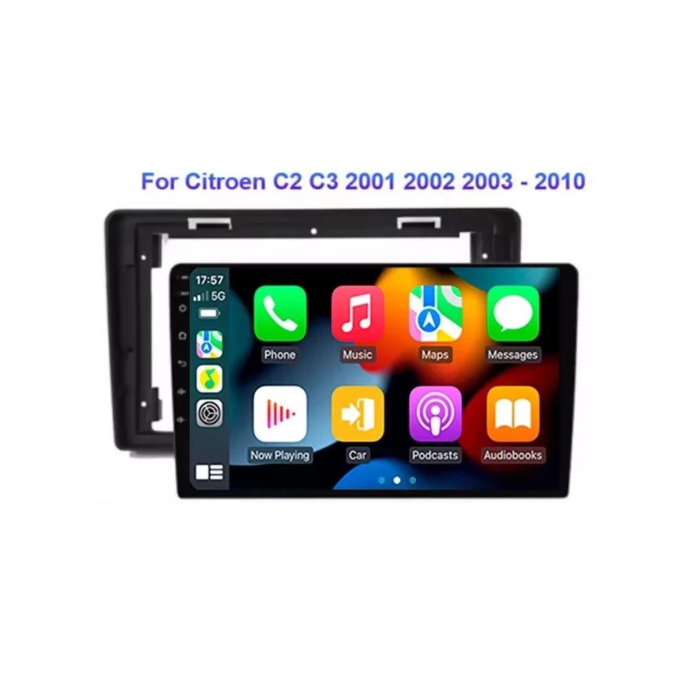 For Citroen C2 C3 2001 2002 2003 - 2010 Android 16 2K QLED CarPlay Auto Car Radio Multimedia Video Player GPS stereo Head Unit