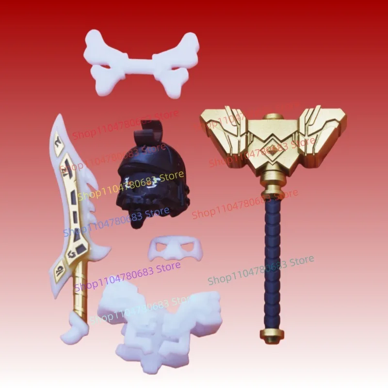 

MOC Building Block Golden Hammer Mini Figure Assembly Model Display Piece Anime Cartoon Accessories Toy Holiday Gift Collectible