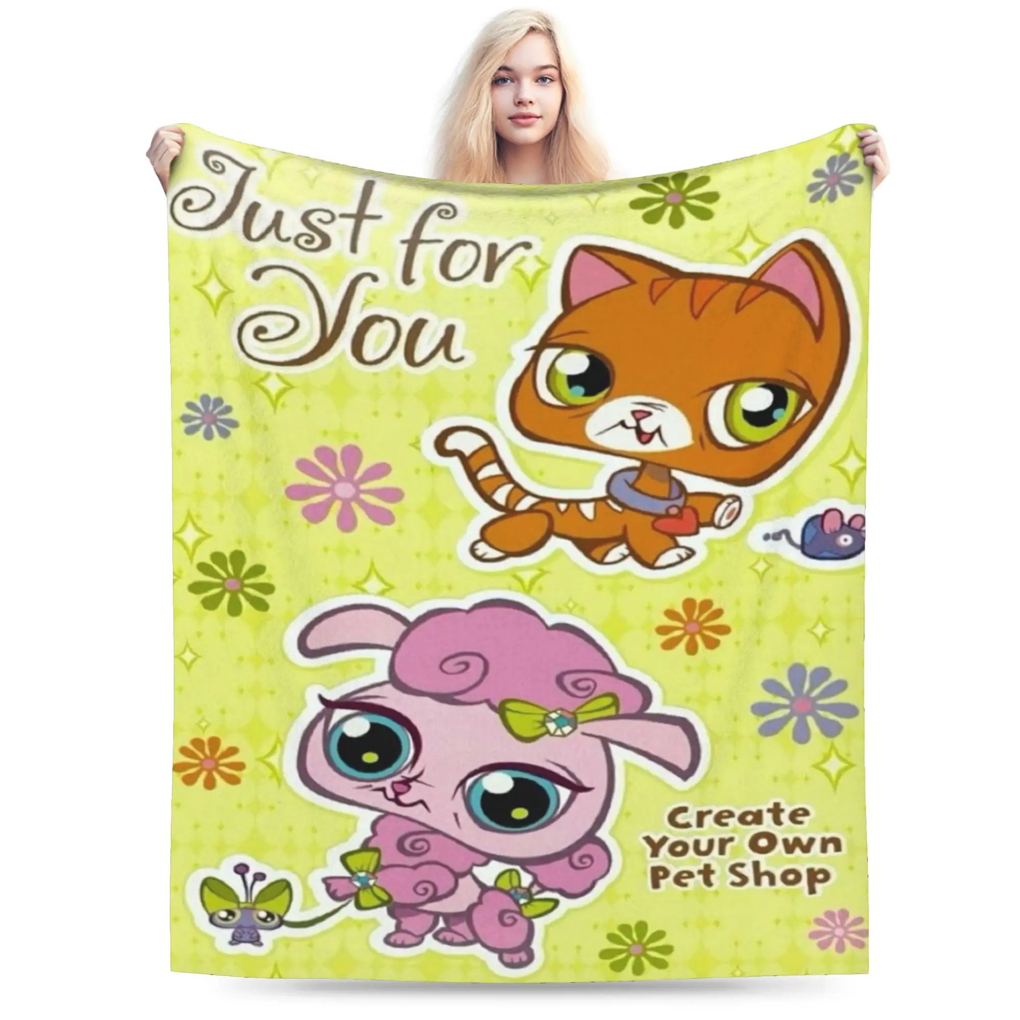 Comfort Littlests PetShop lps Blanket Stuff Home Decorative  Blanket Throw Lightweight Fleece for Travel