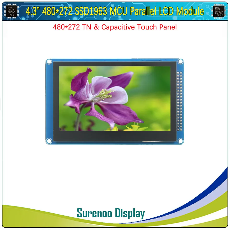 4.3 "Inch 480*272 800*480 SSD1963 Mcu Parallelle Tft Lcd Module Scherm Resistive Capacitieve Touch panel STM32 Avr 51