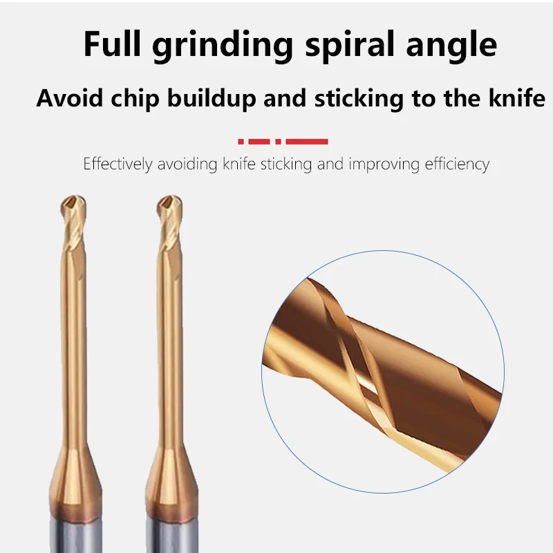 Deep Groove End Mill HRC55 HRC65 Tungsten Carbide Long Neck Ball Nose End Mills CNC Deep Groove Milling Cutters Deep Groove