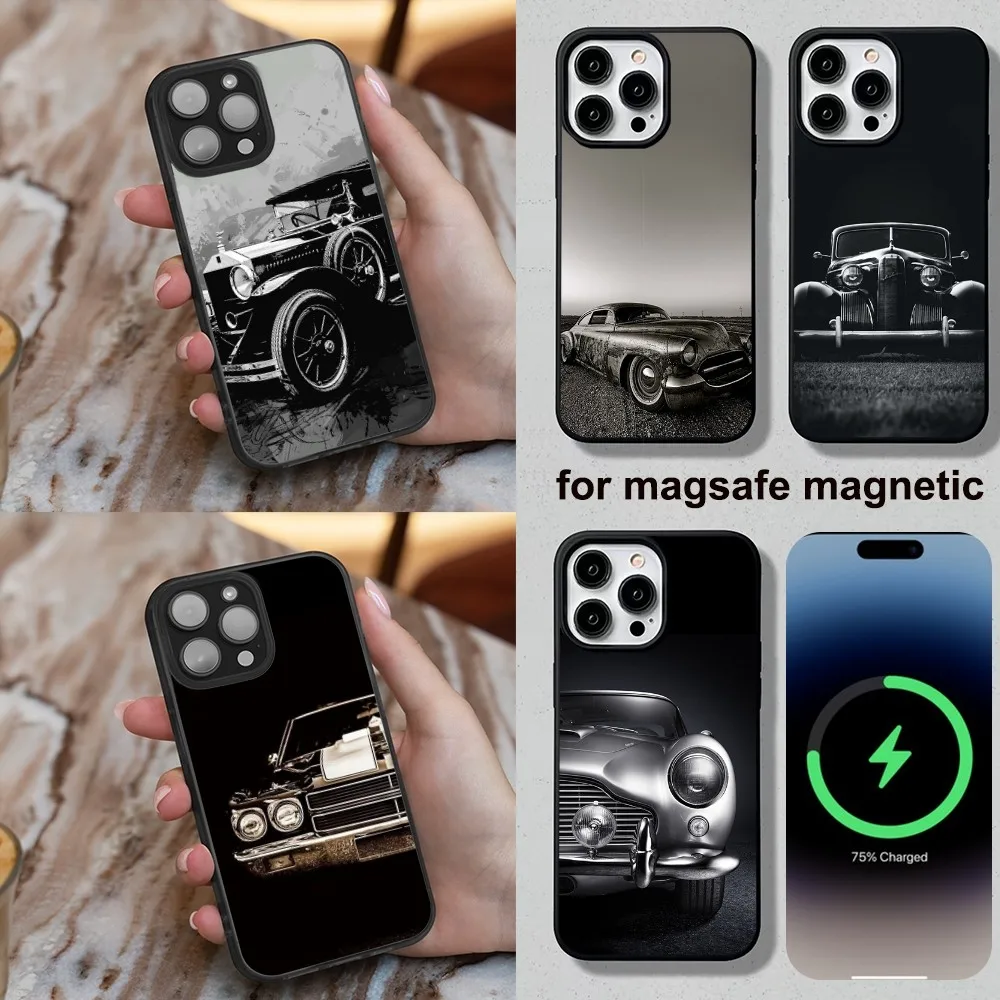 Classic Cars Phone Case For iPhone 16,15,14,13,12,11,Plus,Pro,Max,Mini Soft Magesafe Magnetic Wireless Charge