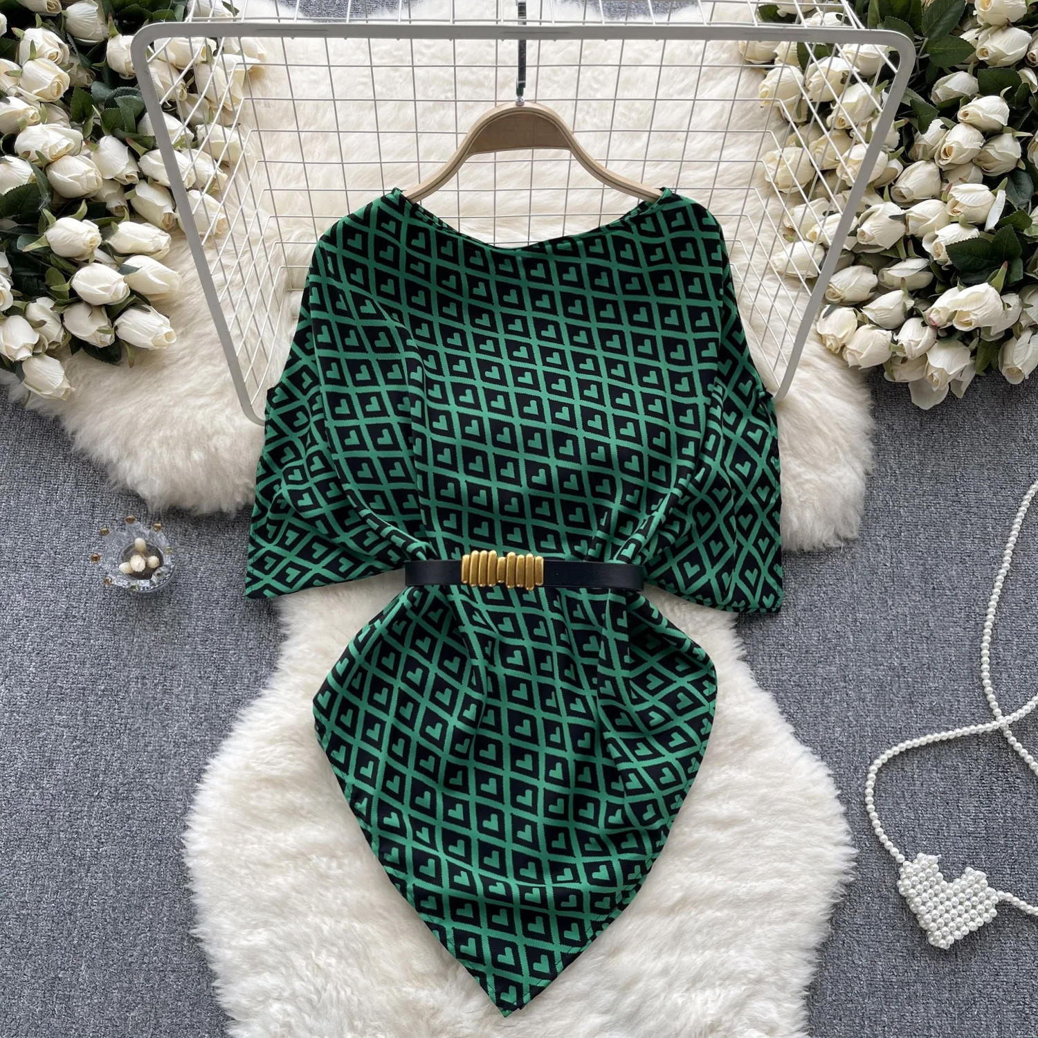 

Ele Casual Women's irt Summer Loose Fit Asymmetrical Design Trendy Street Sle Top Korean Sle ort Sve