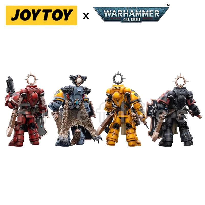 1/18 JOYTOY Action Figure (4PCS/SET) 40K Bladeguard Veteran Set Anime Collection Model Toy