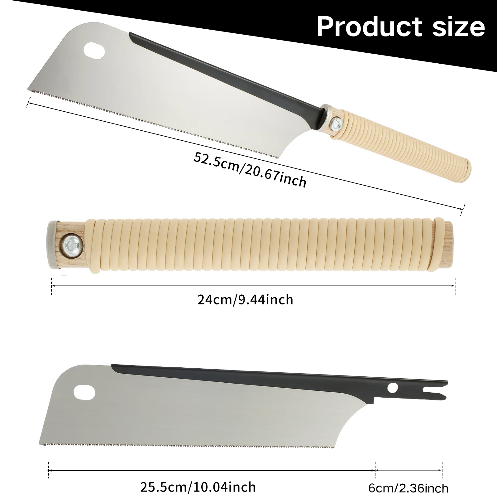 1/2Pcs Hand Säge Holzbearbeitu – Gardening Tools Sharp Bewertung und Preis