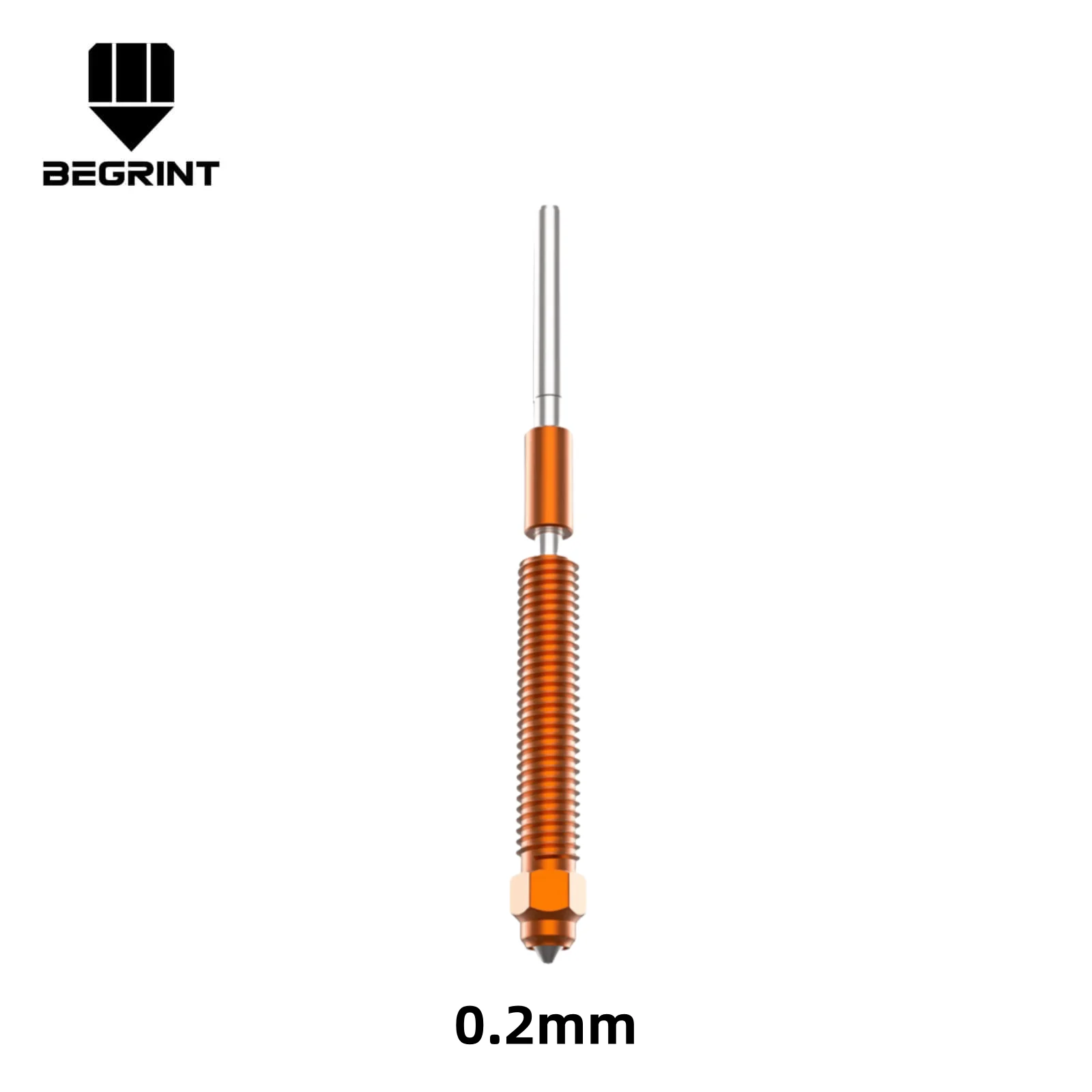 Eenhoorn mondstuk van gehard staal voor Creality K2/K2 Plus/K2Pro, volledig metalen Quick-Swap Creality Hi Hotend-spuitmonden Upgrade 0,2 mm/0,4 mm
