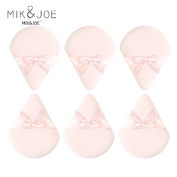 6Pcs Pink Butterfly Knot Triangle Shape Combination Makeup Puff Soft And Delicate For Home Or Travel Use