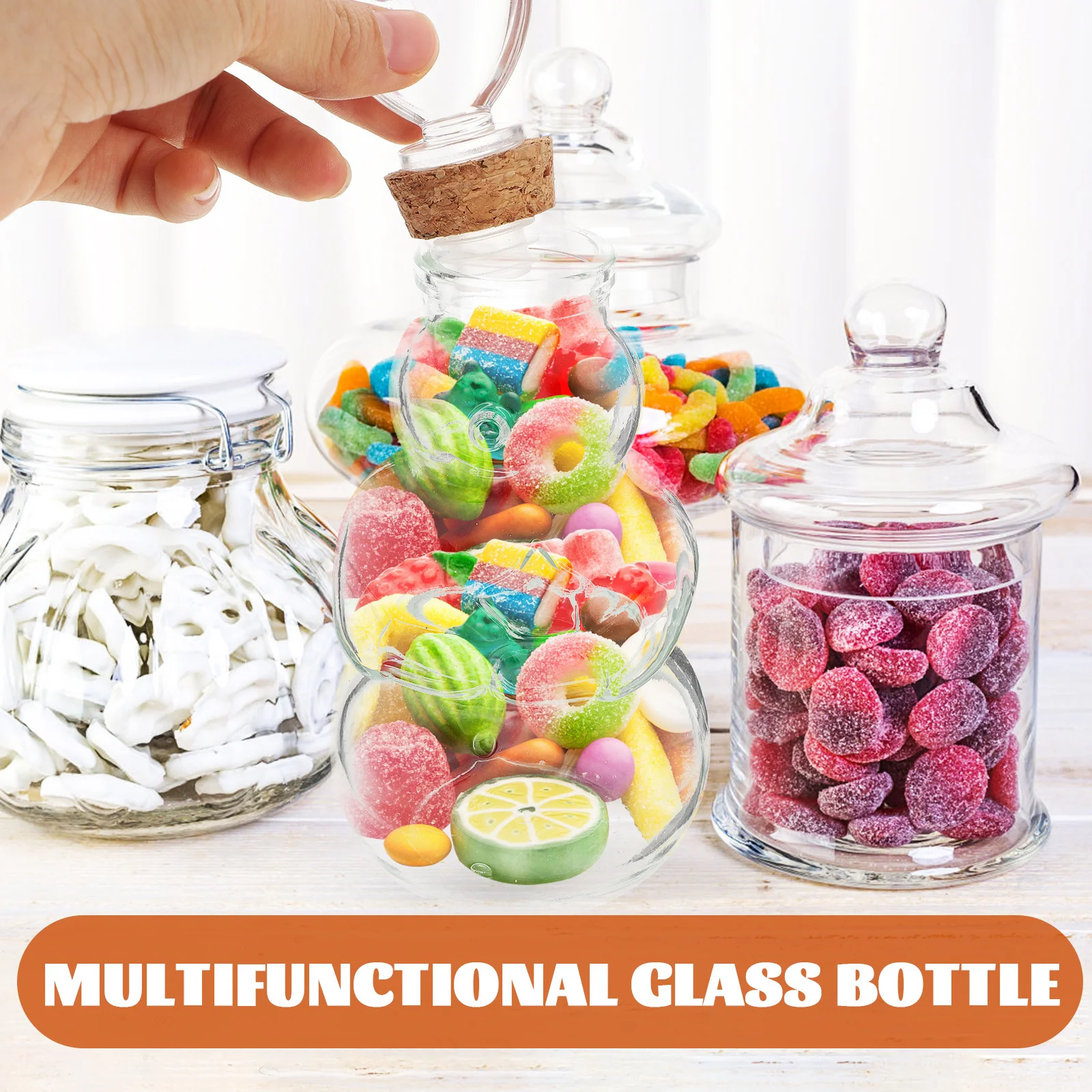 

Wishing Bottle Glass Jar Sand Art Bottles Glass Container with Lid Glass Bottle DIY Craft Container Drift Bottles Adornment