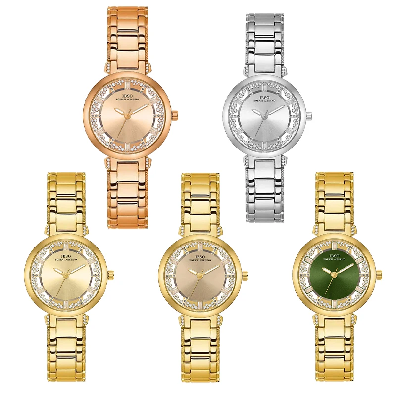 Luxury Brand Women Watches Golden Steel Small Dial Waterproof Fashion Hand Clock Female New Elegant Ladies Wristwatches Green