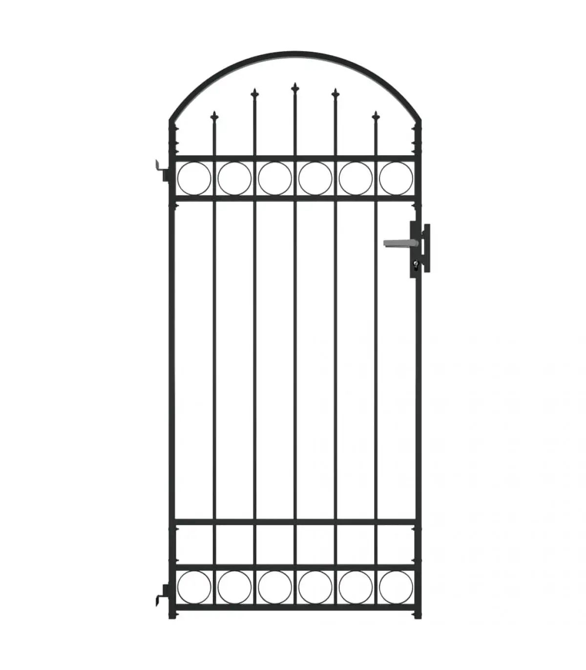 Garden doors garden door with black steel arch 89x200 cm