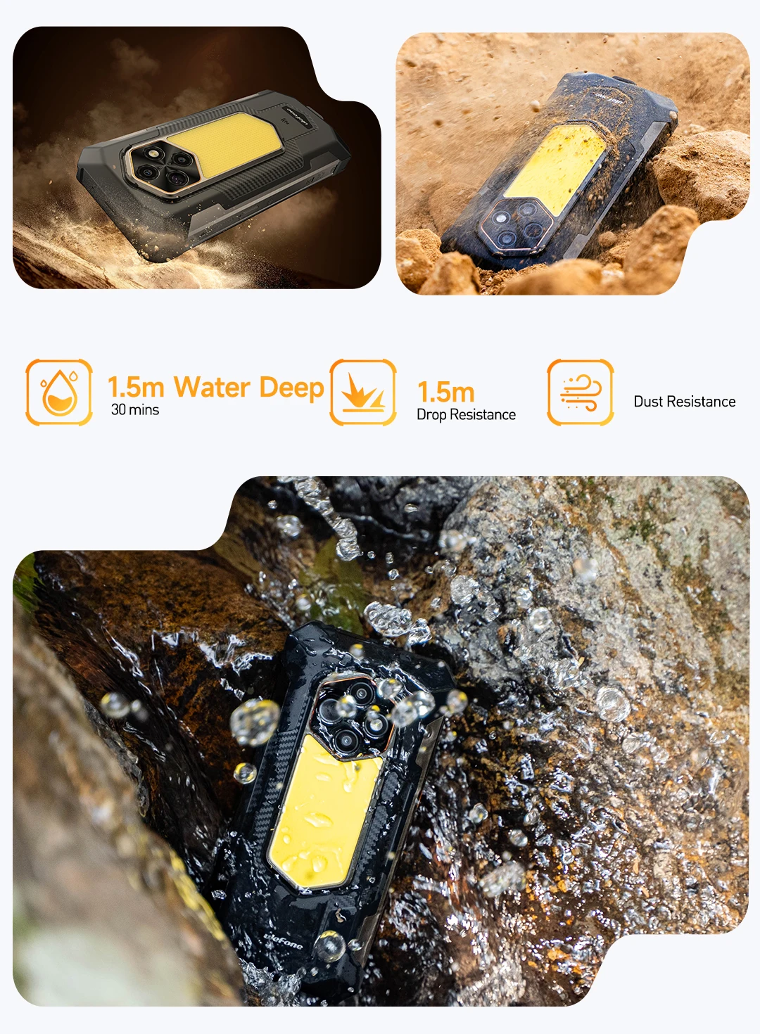 Ulefone RugKing 5 Pro 20000mAh Rugged Phone Android 16 16GB+256GB IP68/IP69K Waterproof Smartphone 6.78 FHD+ Night Camera 4G
