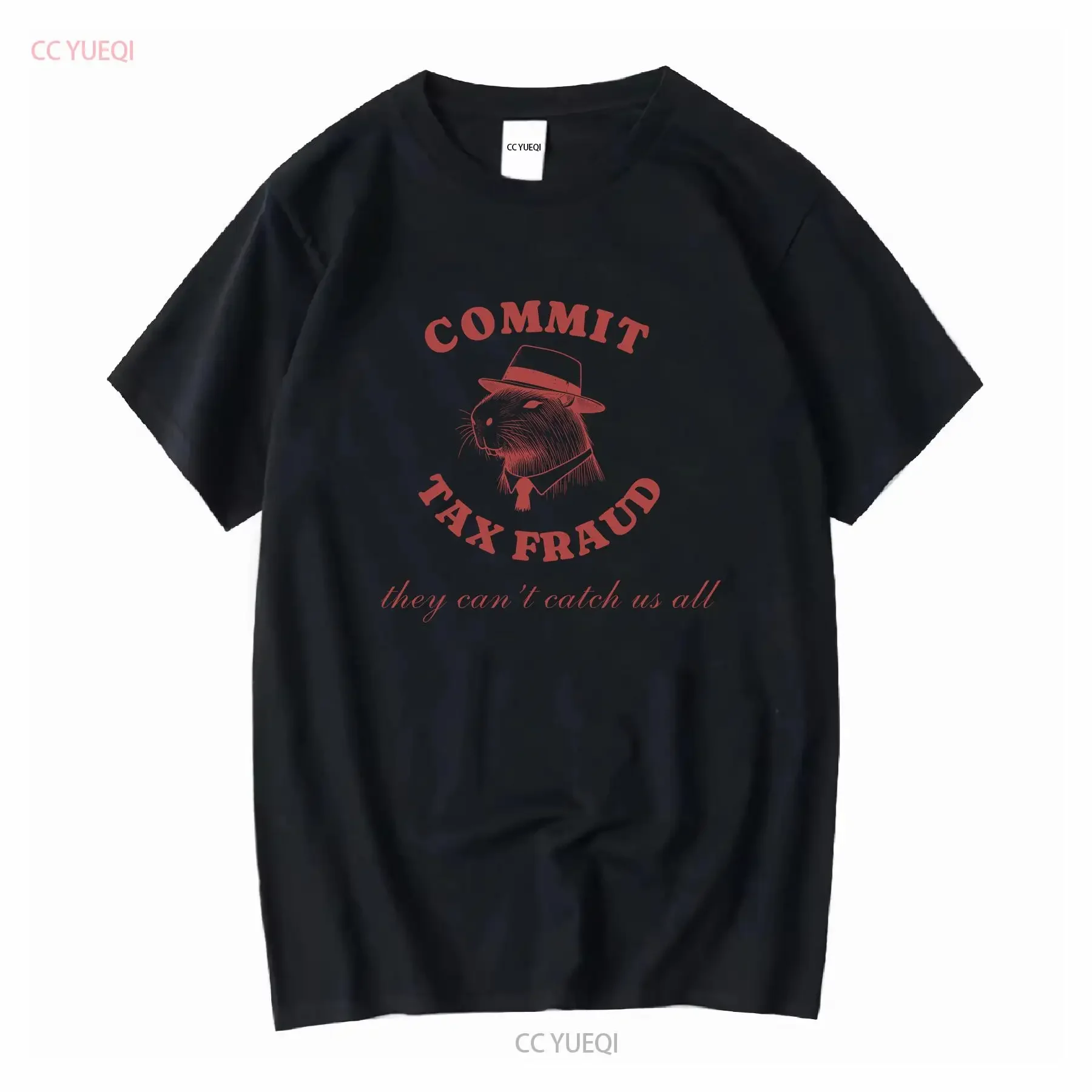 Commit Tax Fraud Capybara T-Shirt UNISEX FREESHIP Vintage Washed Top für den täglichen Gebrauch Weiche Unisex-Mode Stilvolle Homme