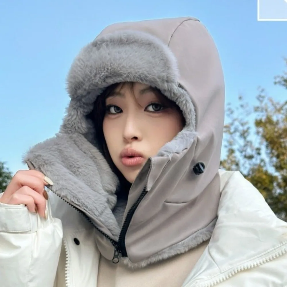 بلون 4 في 1 الشتاء الدراجات قبعة الدفء الباردة مقاومة الدافئة وشاح دافئ قناع الوجه المخملية يندبروف لي فنغ قبعة في الهواء الطلق #5