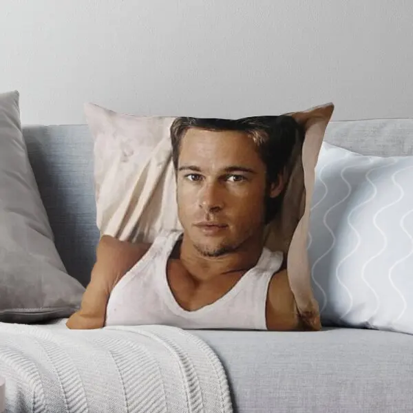 Brad Pitt 90S  Printing Throw Pillow Cover Hotel Case Waist Office Home Decor Car Fashion Square Pillows not include One Side