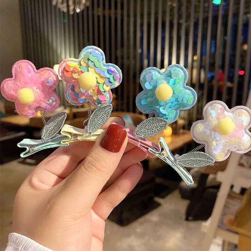 

Swinging Flower Kids Hairpins Colorful 3D Flower Spring Hair Clips for Princess Girl Creative Headwear Kids Hair Accessories