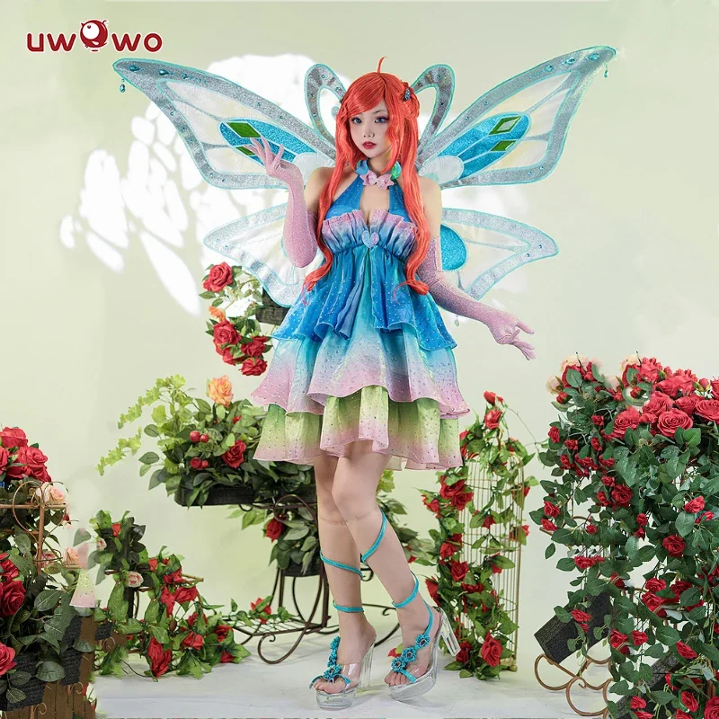 LAST BATCH  Bloomm Enchantixx Cosplay Costume Big Fairy Wings Cosplay Outfit Butterfly Halloween Costumes Girl Suit