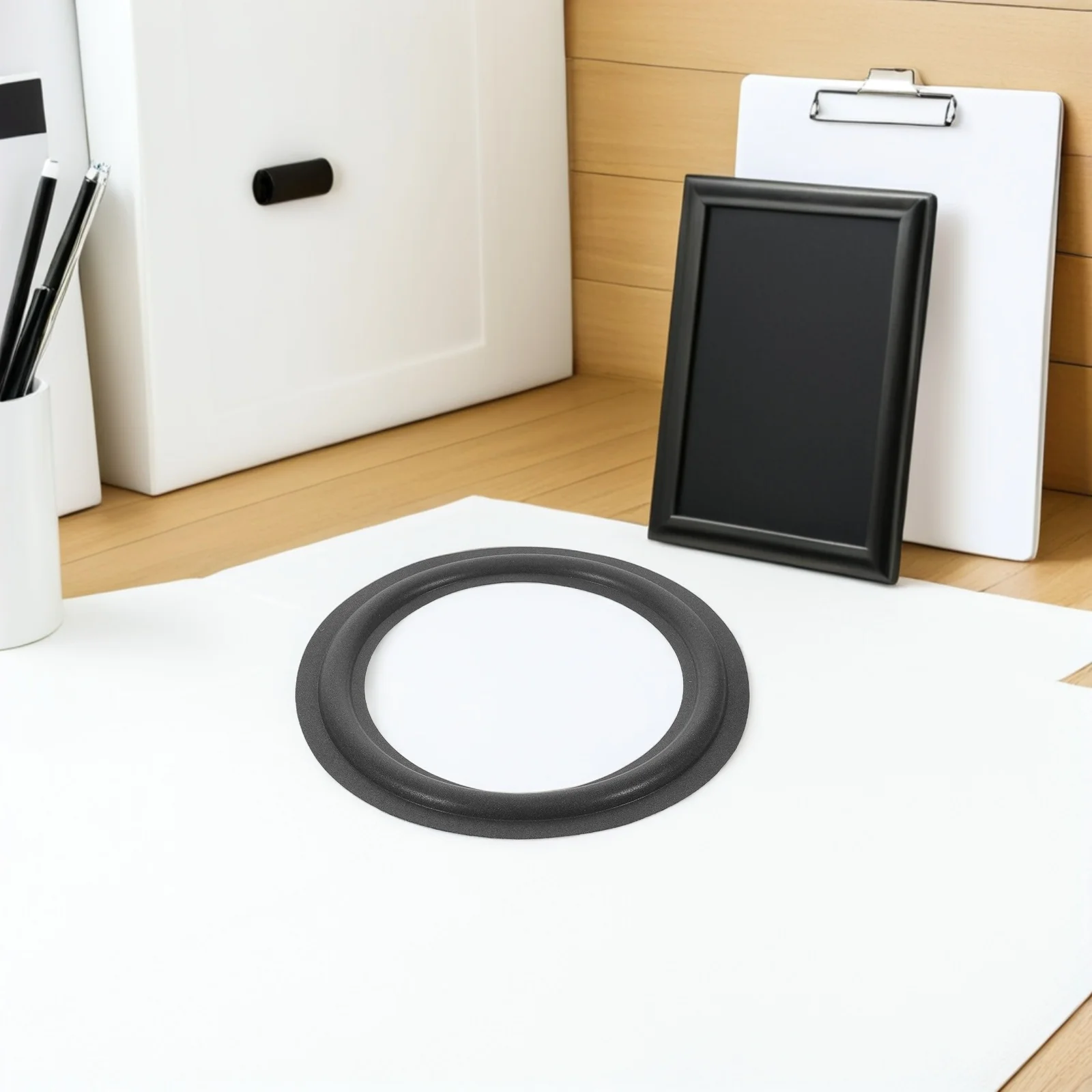 

5Pcs Speaker Edge Rings Foam Sponge Surround Replacement for Audio Speaker Repair DIY 6.21 Inch Round Black Woofer Parts