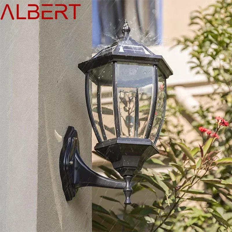 ALBERT Contemporary Solar Outdoor Wall Lamps Simplicity Waterproof Creative Balcony Hallway Courtyard Villa Gate Hotel