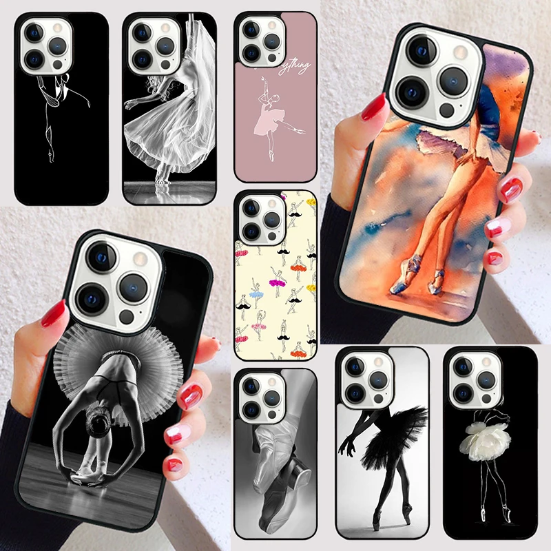 Ballet Ballerina Girl Phone Case for iPhone 16 15 SE2020 6 7 8 Plus for Apple 13 11 12 14 Mini Pro Max Cover coque Shell