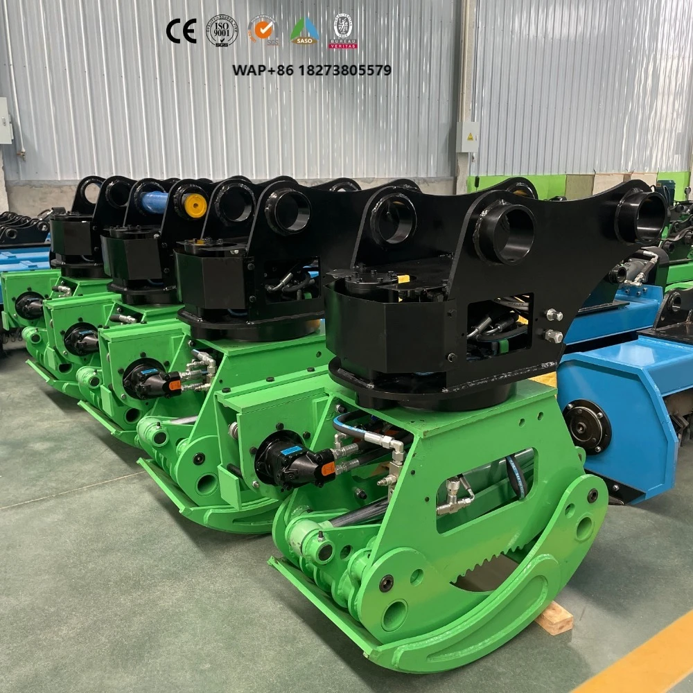 Excavator Hydraulic Grapple Saw Clamp Attachment for Farm Logging and Tree Cutting