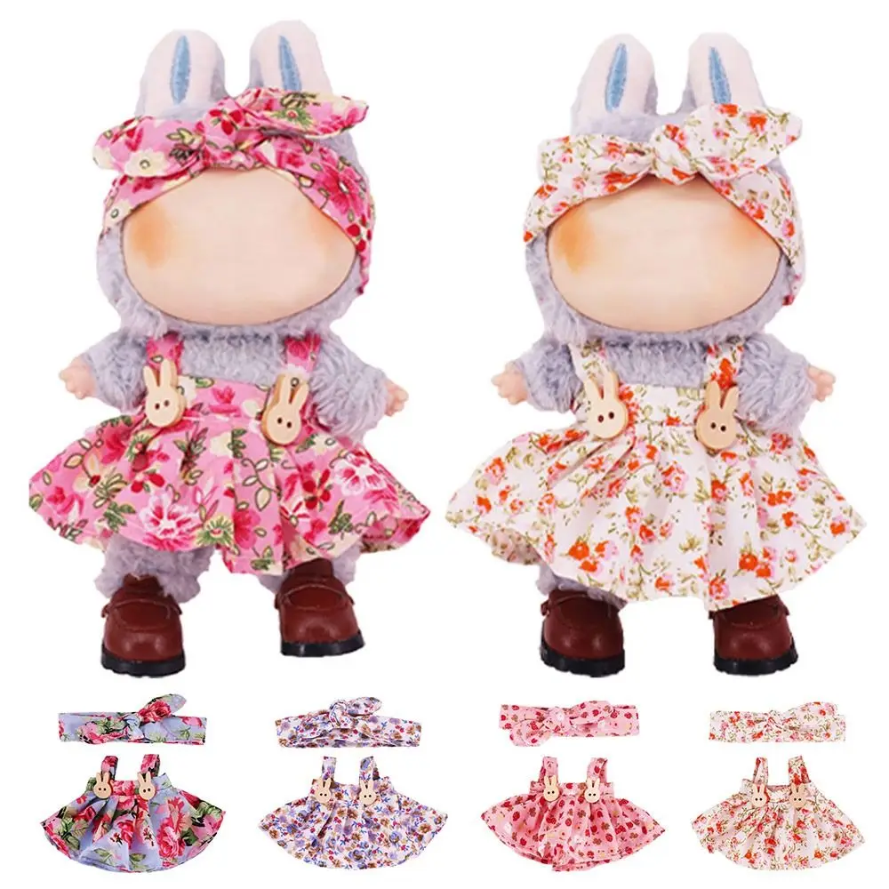 

Жемчужный бант для платья на подтяжках Labubu, замена нескольких стилей для одежды Labubu, одинаковая ручная работа, кукла «сделай сам», розовая кружевная юбка