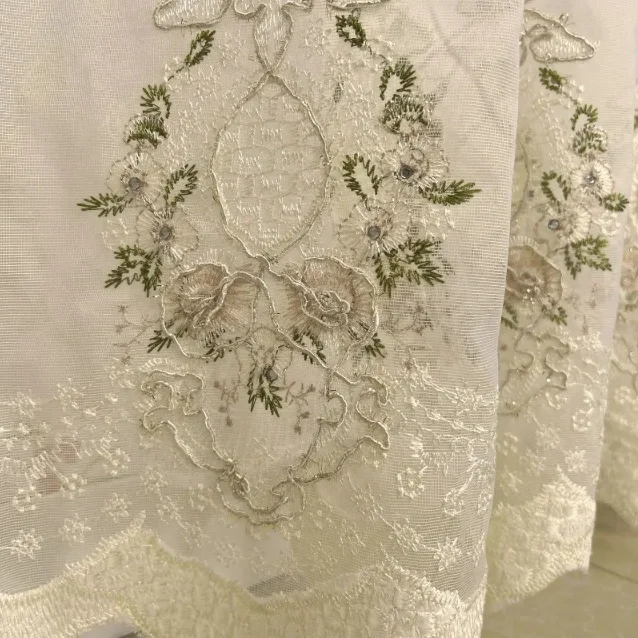 European Water-soluble Embroidery Simple and Atmospheric Embroidered Curtains Living Room Bedroom Curtains