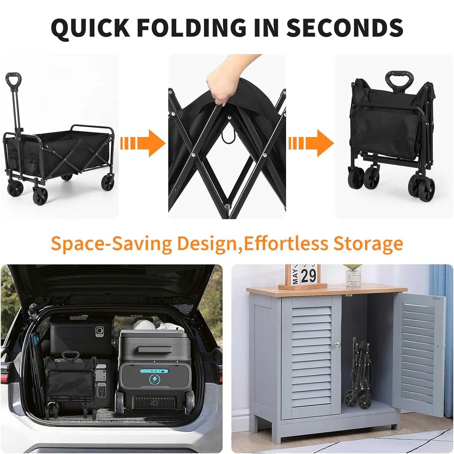 عربة عربة الحديقة المحمولة عربة التخييم خفيفة الوزن قابلة للطي عربات عربة التخييم في الهواء الطلق الشاطئ التسوق عربة المرافق #3